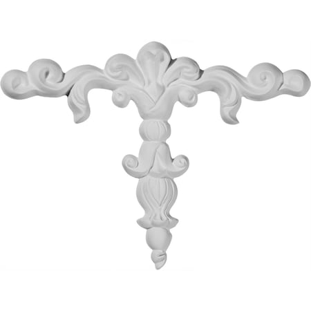 Ekena Millwork 6 7/8"W x 5 1/8"H x 5/8"P Chesterfield Drop Onlay with Scrolls ONL06X05X01CH